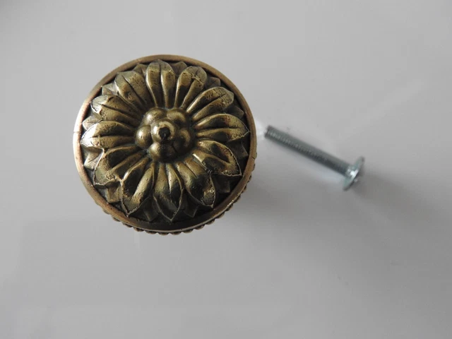 ANCIEN BOUTON POIGNEE En Bronze°D°Pour Tiroir Bureau Meuble Commode
