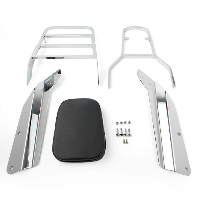 CHROME REAR BACKREST Sissy Bar Luggage Rack for Honda VTX 1300C 1800C