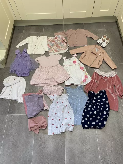 Baby Girls Spring Summer Clothing Bundle Size 18-12 Months 18 Items H&M Monsoon