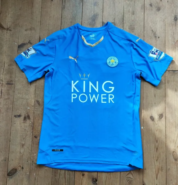 Puma Leicester City 2015 16 Shirt Large L Mens Top Mharez Champions LCFC