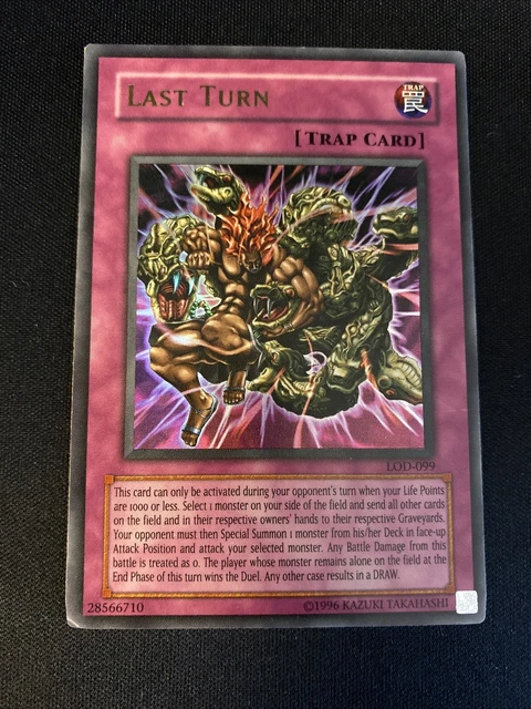YU-GI-OH LAST TURN Lod-099 Ultra Rare Legacy of Darkness Trap Card Eng ...