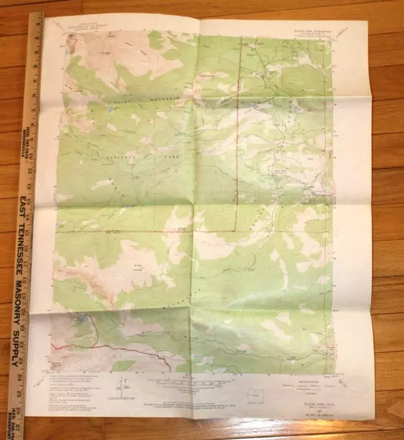 1957 Allens Park CO Colorado Geological Survey Quadrangle Topographical USGS Map