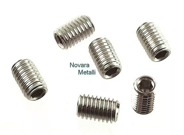 20 Grani Punta Piana inox M3x3mm DIN 913 A2 Gewindestifte vis sans tête