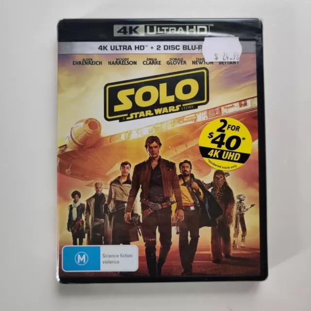 Solo - Star Wars Story (2018, 4K Ultra HD & Blu-ray) Brand New & Sealed - Reg B