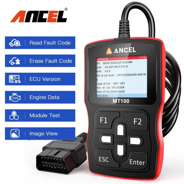 ANCEL MT100 Motorrad Diagnosegerät Auto OBD2 Scanner Für Yamaha/Honda/Suzuki