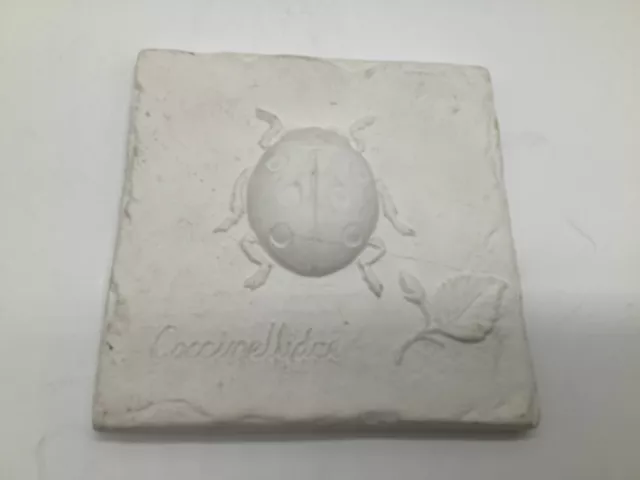 Coccinellidae Lady Bug Cast Plaster Wall Plaque Wall Hanging Trivet