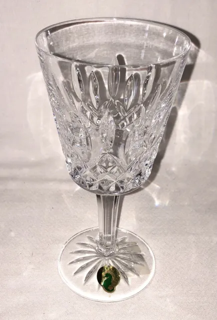VINTAGE WATERFORD CRYSTAL LISMORE WATER GOBLET 6 7/8” Tall W/Original Stickers