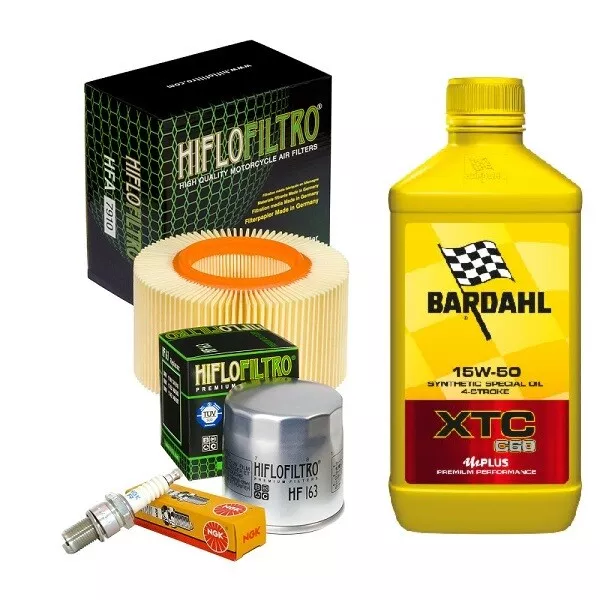 Kit tagliando Bardahl xtc 15w50 filtro olio aria candele BMW R 1150 GS 99/06