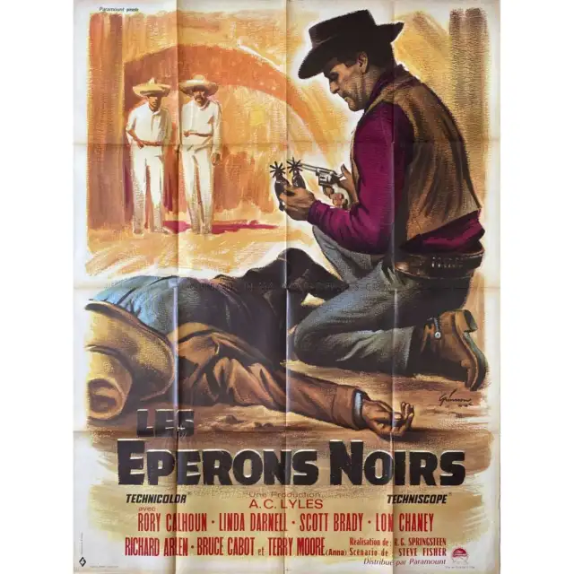 LES EPERONS NOIRS Affiche de film  - 120x160 cm. - 1965 - Rory Calhoun, R.G. Spr