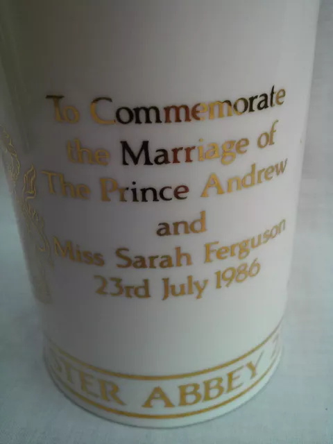 Prince Andrew Sarah Ferguson marriage wedding bone china mug Westminster Abbey 2