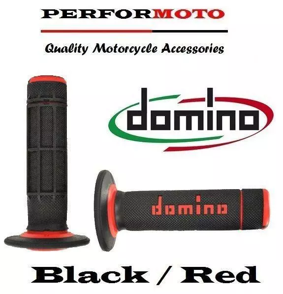 Domino Diamond Waffle Grips Black / Red Beta 300 RR 2T