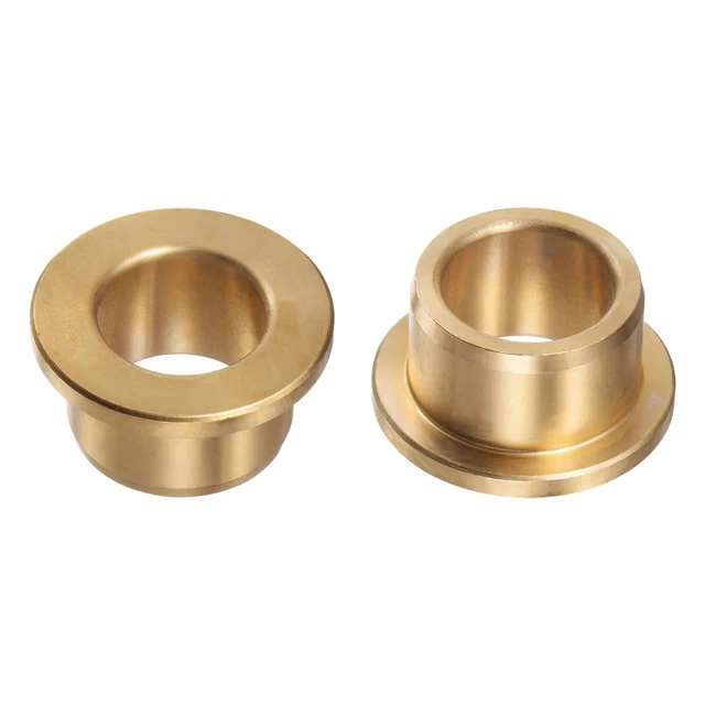 2pcs Flange Bearing Sleeve 16mm x 22mm x 15mm Bronze Self-Lubricating Bushings