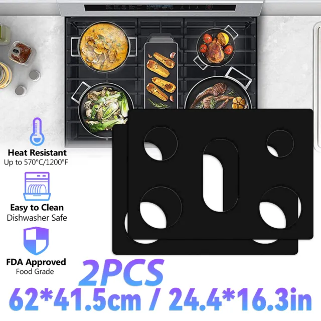 Deep Burner Cover Stove Top Counter Gas Range Protector Rectangle Red  19.75x11