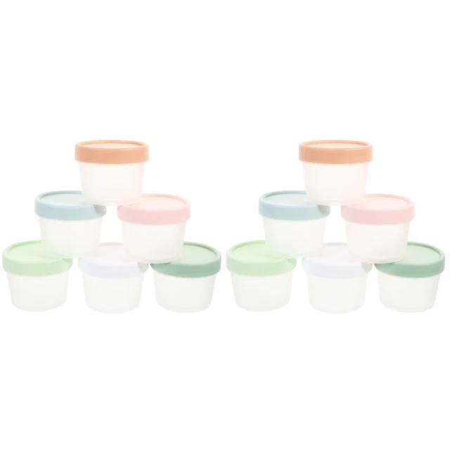 12 pcs Ice Cream Freezer Container Freezer Preservation Holder Ice Cream Holder