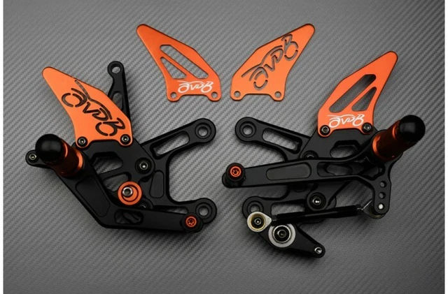 Platines Commandes Reculées AVDB Pour Kawasaki ZX10R 2004-2005 | Aluminium CNC | Multi-positions