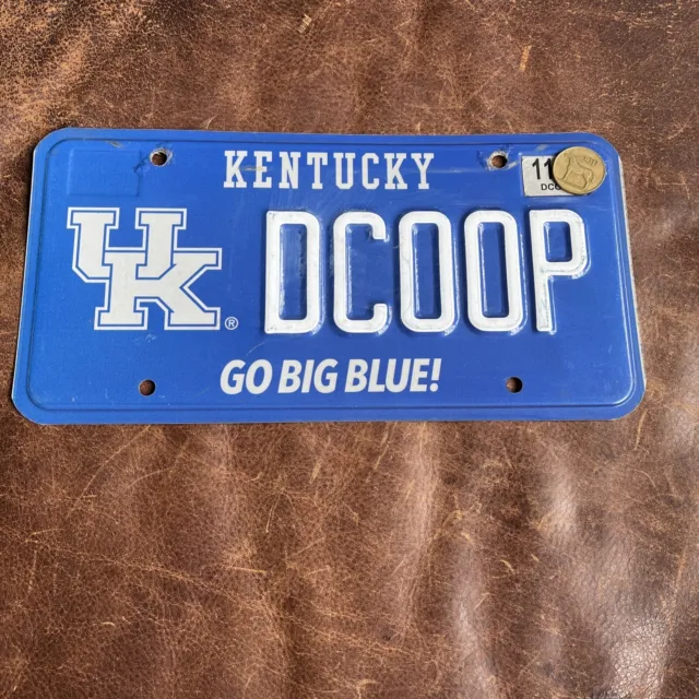 Kentucky UK License Plate University Of Kentucky Go Big Blue Vanity Tag DCOOP