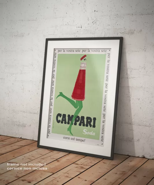 🍹 Poster Marangolo Campari Soda Manifesto Grafica Stampa Fine Art di Pregio 🍷