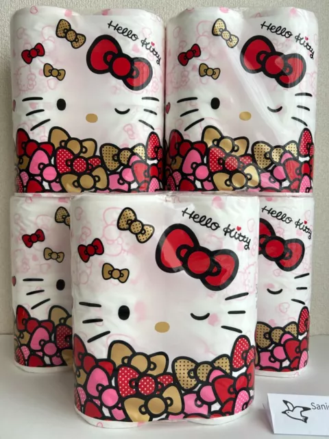 Hello Kitty Toilet paper 2-ply x 4 rolls 5 sets For children Very soft FromJapan