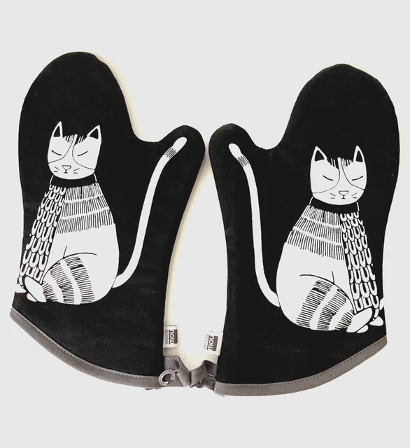 Juego de 2 gatos ""Purr Party"" Now Designs Horno Mitt