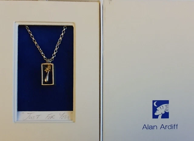 Alan Ardiff Just For You Pendant Sterling Silver 18ct Gold Detail on Chain