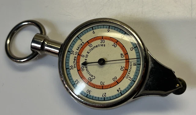 Opisometer Map Distance Compass Tool West Germany Case Curvimeter With Case