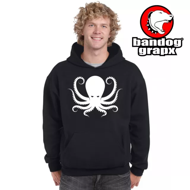 Felpa octopus hotsell bianca e nera