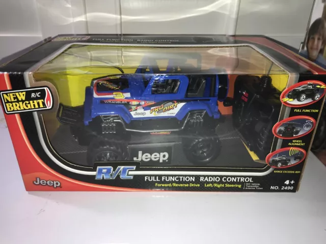New Bright R/C Pro Dirt JEEP #2490 Blue NEW Remote Control Full Function