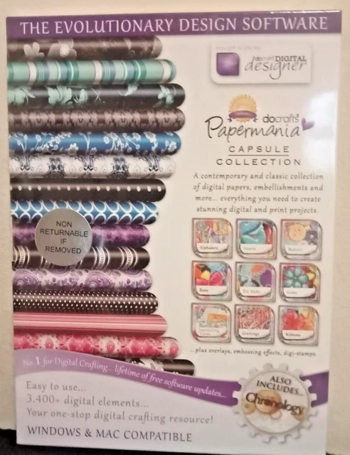 2 DVDs DIGITAL Designer Papermania Capsule Collection para Windows y Mac