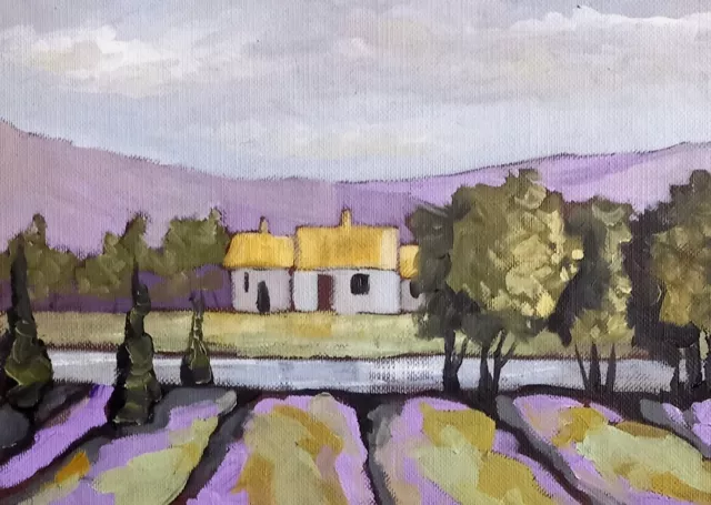 ORIGINAL  landscape oil painting the old tuscan home by natasha arnold