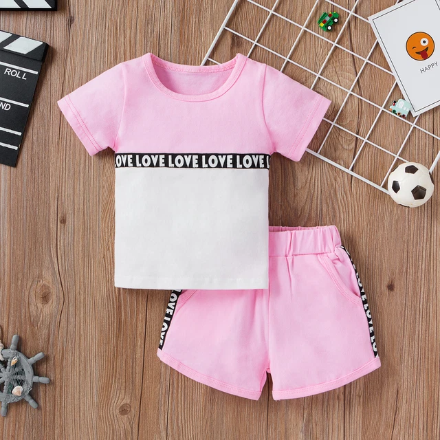 Toddler Baby Boys Girls Tracksuit Long Tops Pants Trouser Outfits Set Clothes