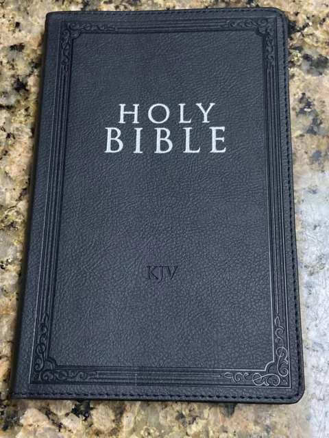 Nice High End Black Leather Holy Bible MINT Unused