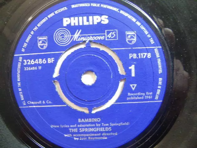 The Springfields – Bambino 1961 7” Philips PB 1178