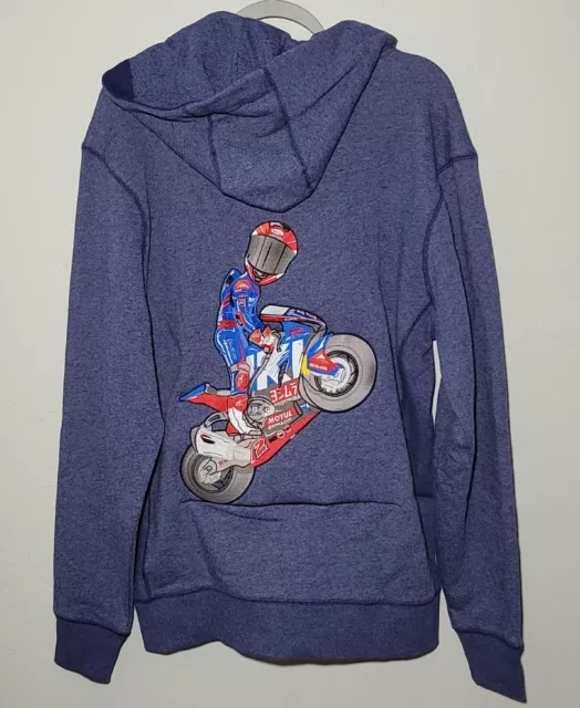 YOSHIMURA Suzuki Factory Racing Superbike Team Hoodie HUGE  Patch Men's L RARE!