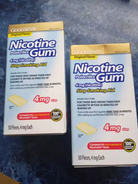 GOMA DE NICOTINA GoodSense 4 mg para dejar de fumar sabor original 50 piezas