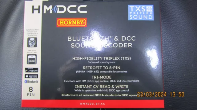 Hornby R7336 HM7000-8TXS Bluetooth and DCC Sound Decoder (8-pin)