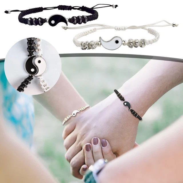 Armbänder Team Braut Best Friend Armbänder 2 passende Yin und Yangs verstellbare