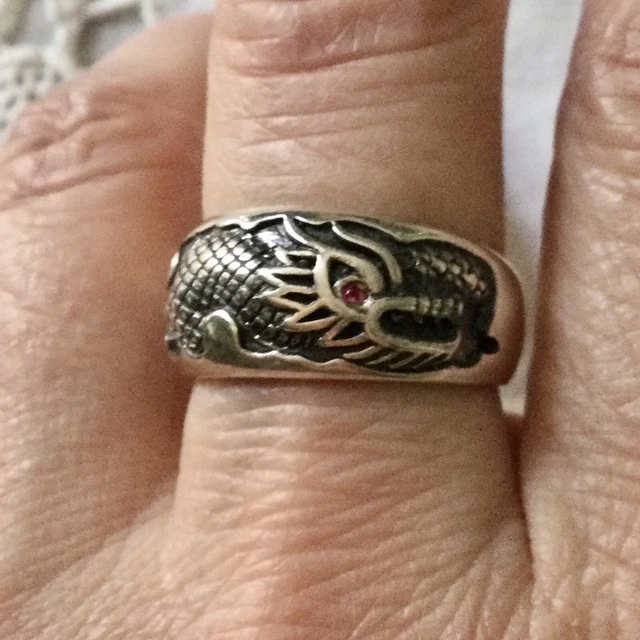Bague Ancienne En Argent Massif 925 - Taille 50 - Poids 17,73 Grammes - Bijou Vintage