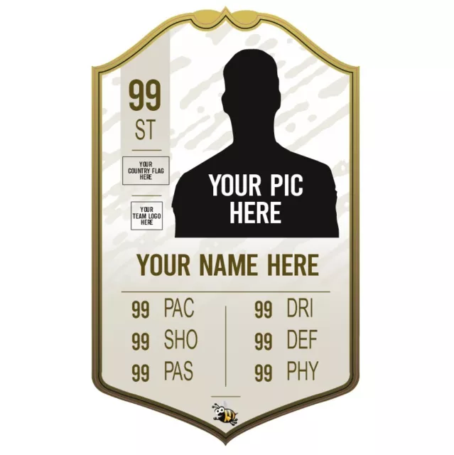 Personalised Fifa Ultimate Team Card, FUT 23 Custom Printed Foamex Card  Icon etc