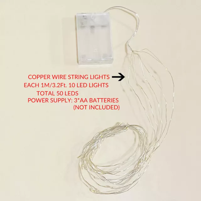 FAIRY STRING LIGHTS Micro Rice Copper Wire Xmas Light 20 40 LED Battery ...