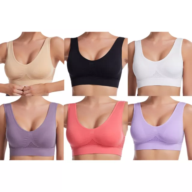 iEFiEL Damen Sport-BH Bustier Bra Tanktop Fitness Unterwäsche Nahtlos Übergröße