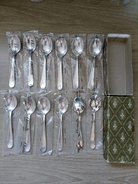 Lot De 12 Cuillères à Café En Inox 304 - Longueur 12,8 Cm, Forme En V - Pour Café, Cocktails, Condiments - 8