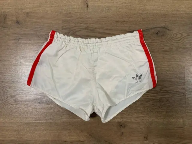 Vintage Adidas Shiny Nylon Shorts Glanz Sporthose Size Xxs