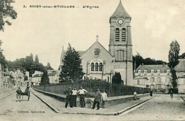 SEISY SUR SEINE card under Etiolles L'église Animation