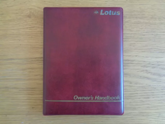 Lotus Turbo Esprit Owners Handbook/Manual and Wallet