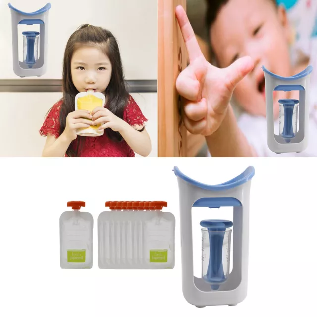 Baby Food Squeezer with Organizor Storage Pouch Fruit Puree Packing Camping