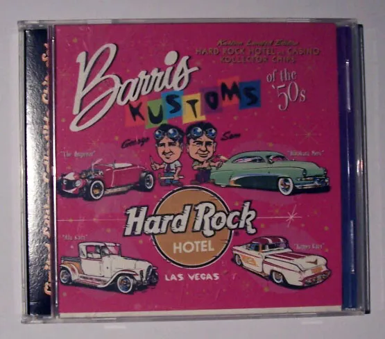 Hard Rock Casino 1997 Signed Barris Kustoms $5 Chip Set Uncirculated 1st Issue