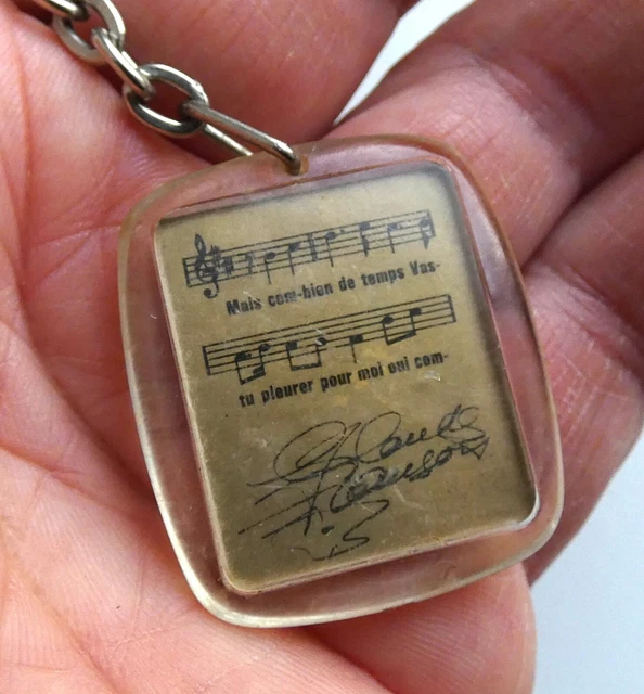 ANCIEN RARE PORTE clé Claude François Chanson Mais Combien de Temps 1966 CloClo EUR 30,50