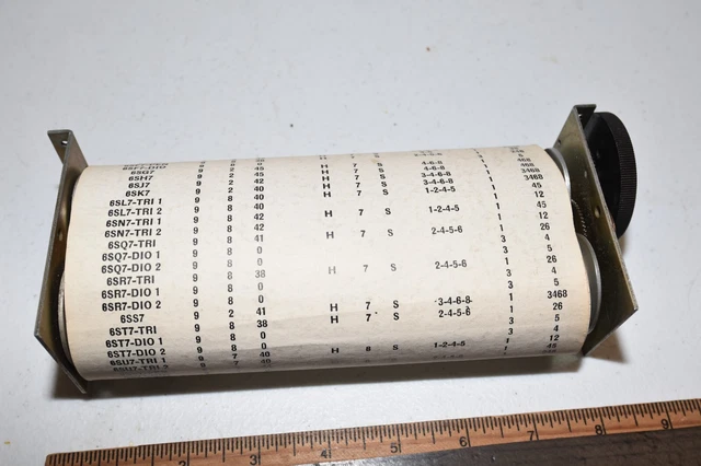 Vintage Simpson 555 Tube Tester PAPER ROLL TUBE CHART MECHANISM PART