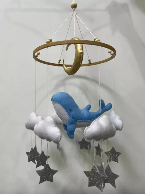 Baby Crib Mobile Hanging Pendant Decor Whale Ocean Infant Bed Bell Toys Handmade