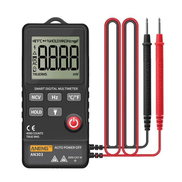 Multimetro Digitale A Penna LC-38B - Tester Di Tensione AC/DC 600V, Resistenza 60MΩ, Con Retroilluminazione E Torcia LED, Per Auto E Casa